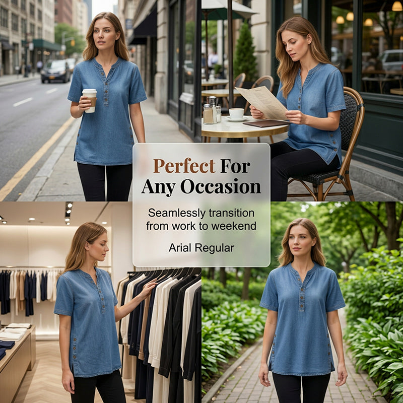 Women's Lightweight Casual Denim Top