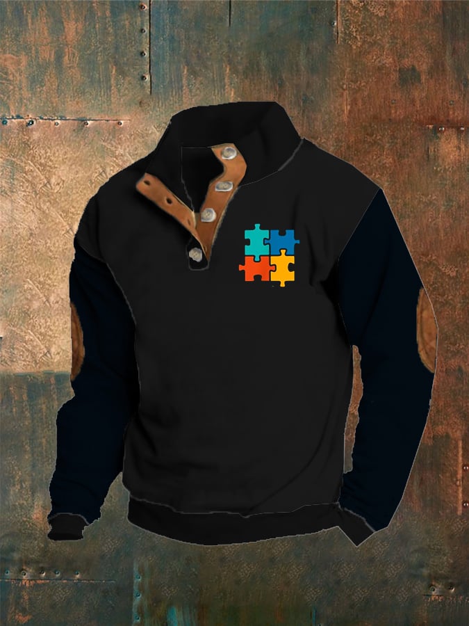 Men'S Autism Casual Printed Sweatshirt