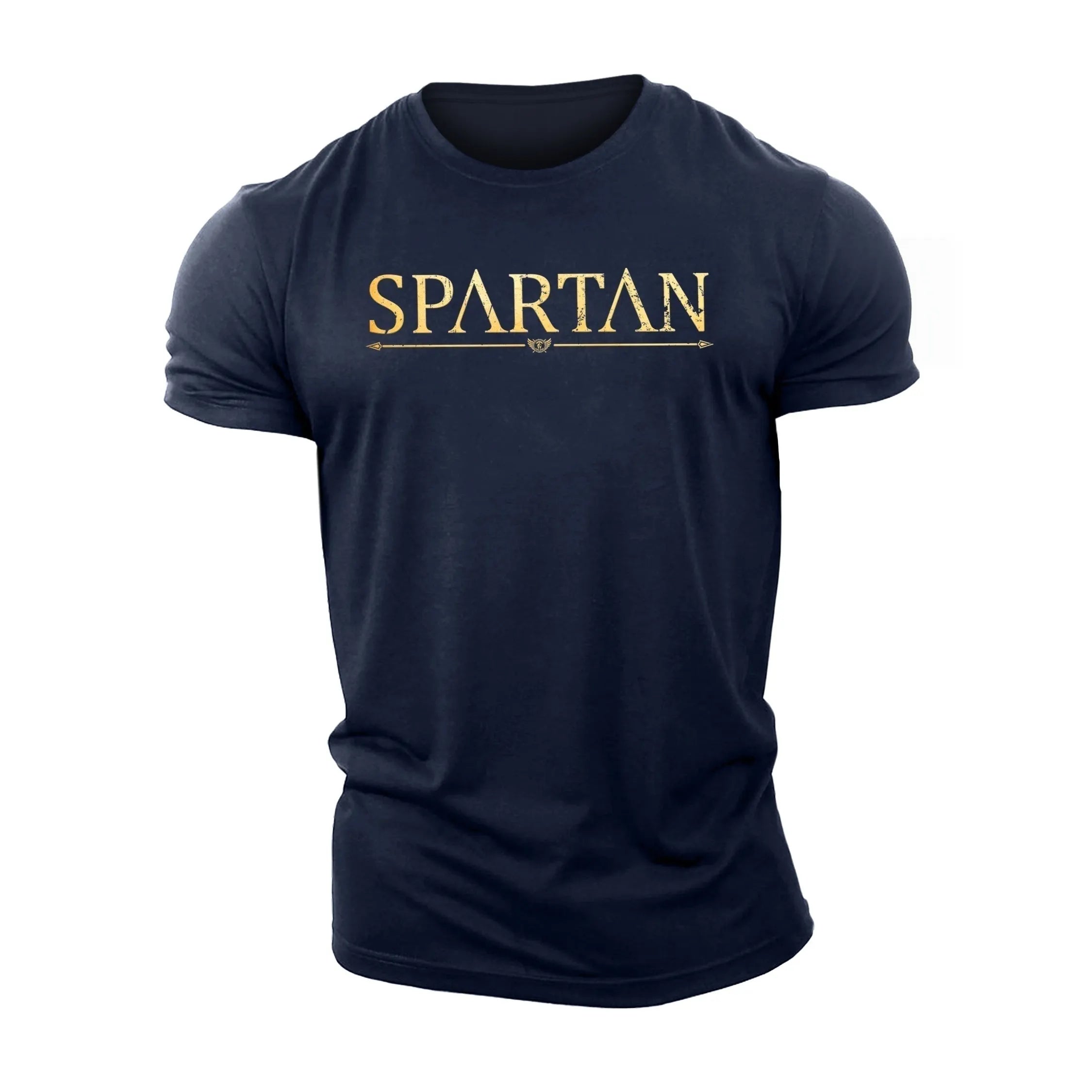 Men's SPARTAN GOLD Crew Neck Cotton Short-Sleeve T-Shirt