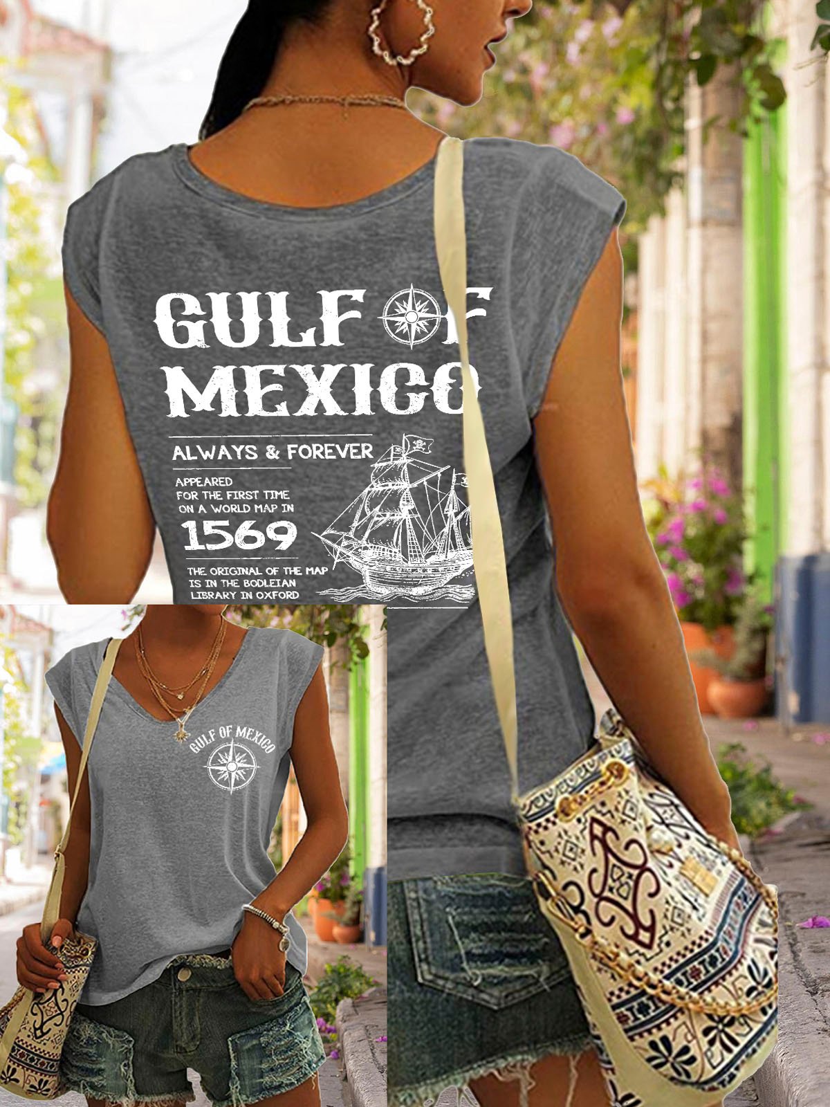 Women's Gulf Of Mexico Print Tank Top