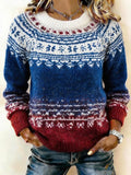 Women's American 250th Anniversary Print Raglan Sleeve Knit Sweater