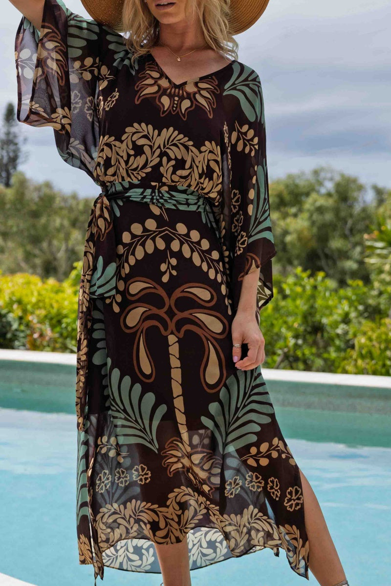 Bohemian V-Neck Loose Dress