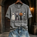 Women's Dogs Because People Are Creepy Halloween Dogs Print Short-sleeved T-shirt