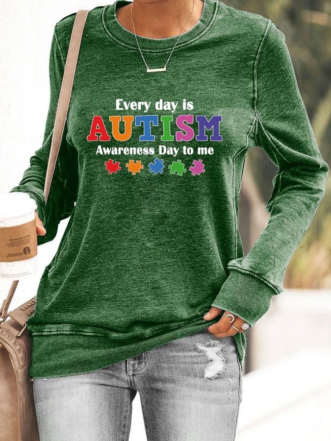 Women'S  Autism Acceptance Casual Sweatshirt