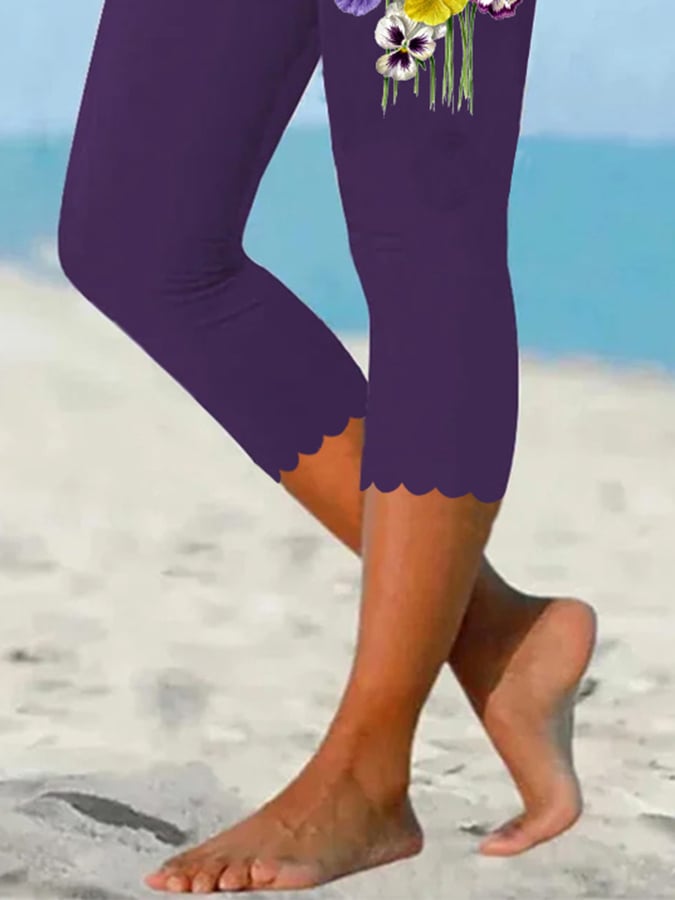 Women's Alzheimer's Floral Print Leggings