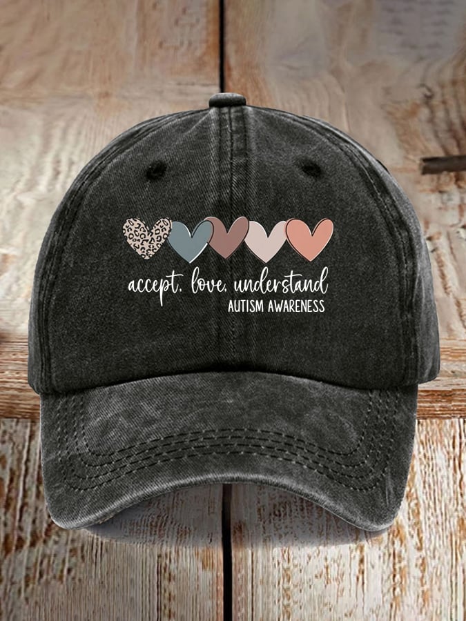 Unisex Autism Awareness Print Baseball Cap