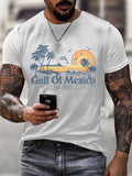 Men's Gulf Of Mexico Printed Round Neck T-Shirt
