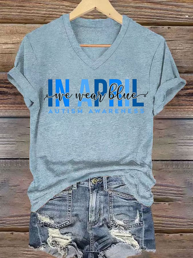 Women's Autism V-neck T-shirt