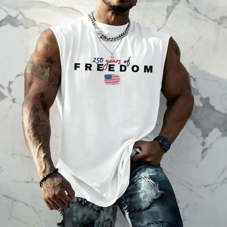 Men'S Sleeveless Casual Cotton And Linen T-Shirt