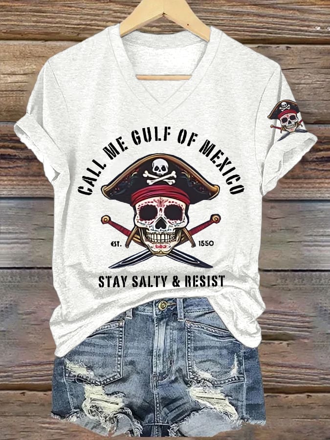 Women's Call Me Gulf Of Mexico Printed T-Shirt
