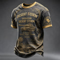 Men's Retro Desert Storm Operation Desert Storm Print  Casual T-Shirt