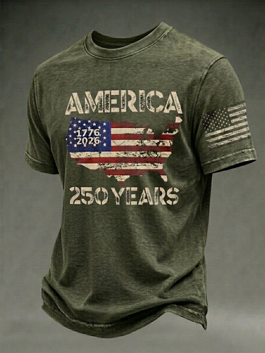 Men's USA 250th Anniversary Short-Sleeve Crew Neck T-Shirt