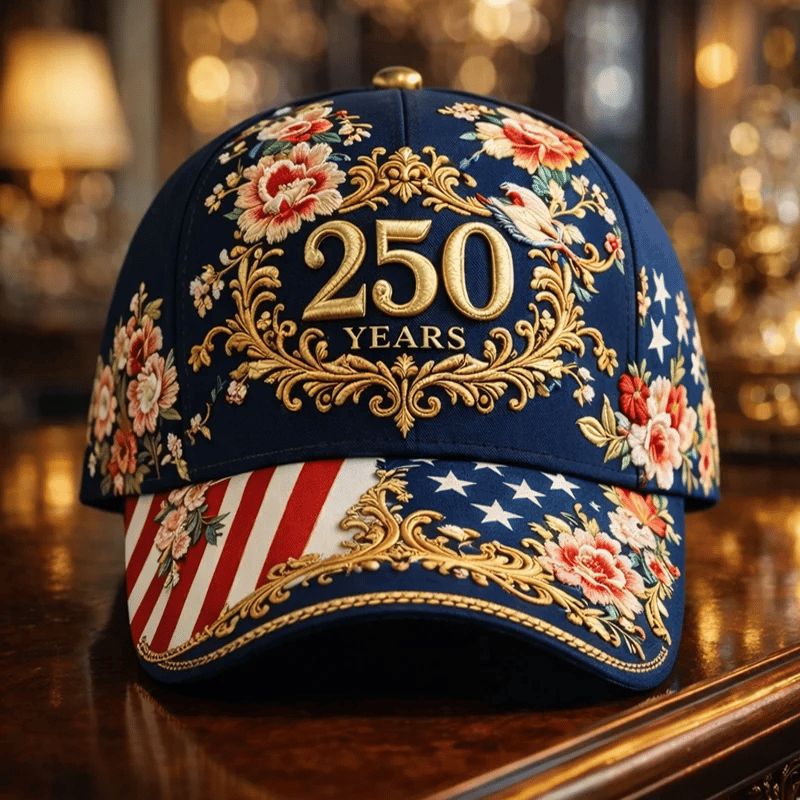 Unisex 250th Anniversary Floral Art  Print Hat