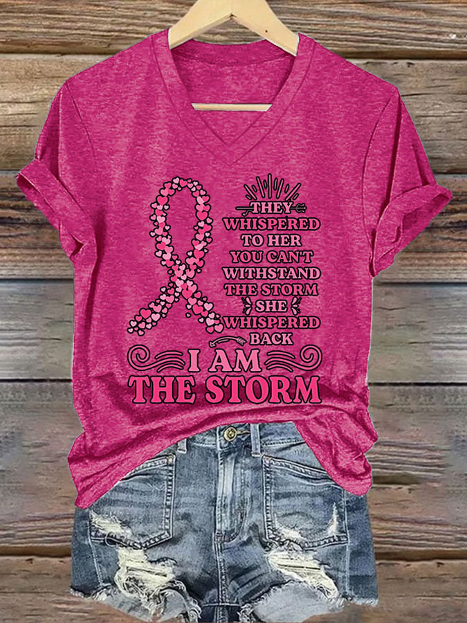 Women'S Breast Cancer Printed T-Shirt