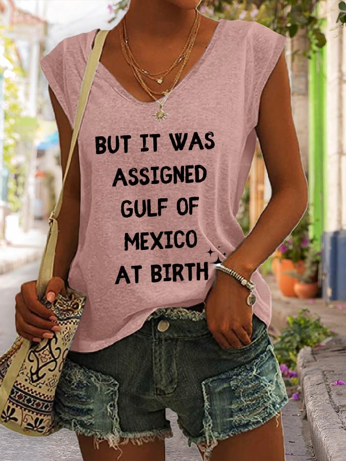 Women's Retro But It Was Assigned Gulf Of Mexico At Birth Print Tank Top