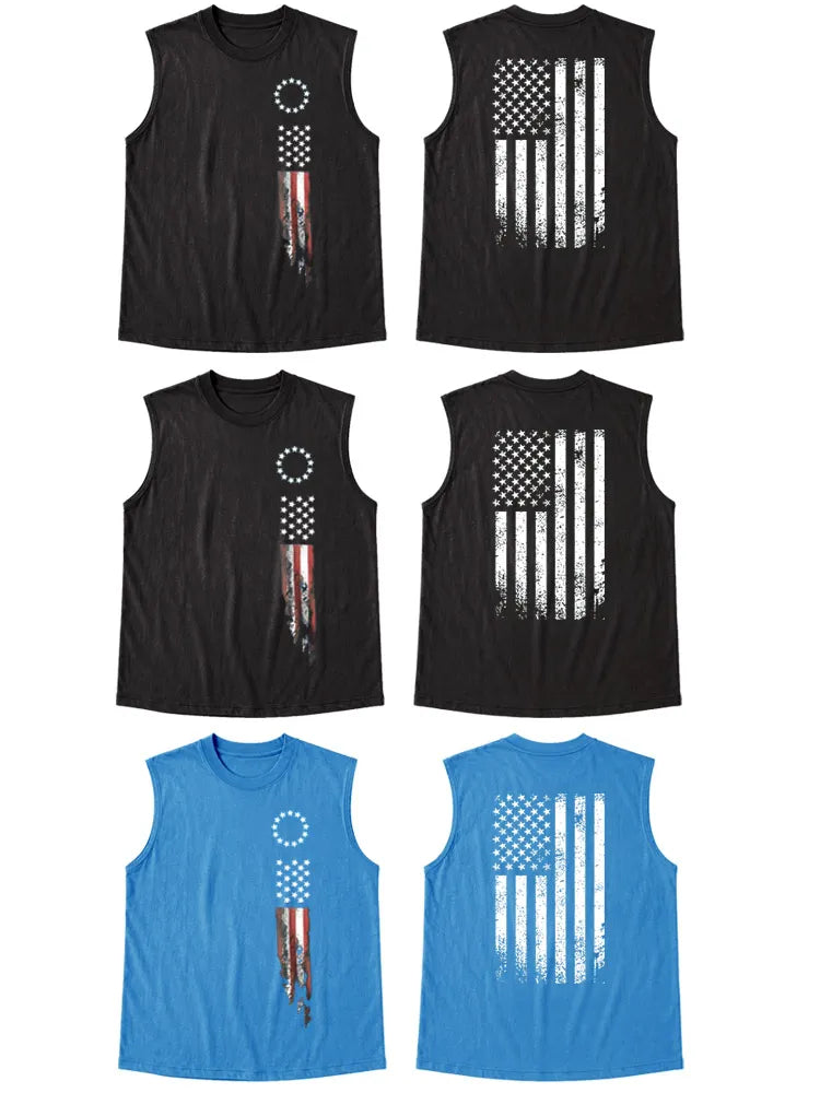 250Th Anniversary Pattern Round Neck 100% Cotton Tank Top