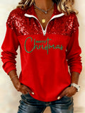 Women's Christmas Print Casual Sweatshirt