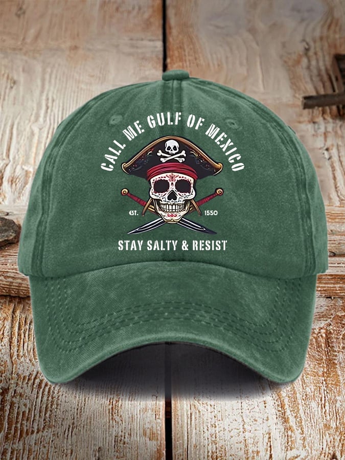 Call Me Gulf Of Mexico Print Baseball Cap