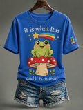 Women'S Casual Autism-Print Short-Sleeve T-Shirt