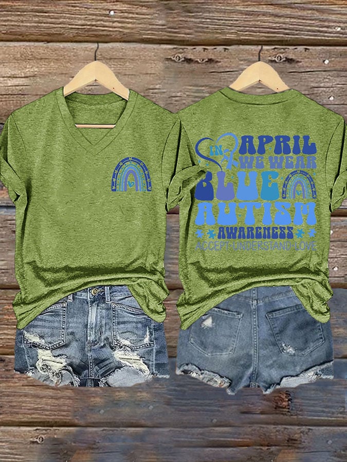 Women's Autism V-neck T-shirt
