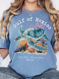 Women's Gulf Of Mexico Print Round Neck T-Shirt