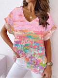 Womens Breast Cancer Awareness Print T-Shirt