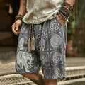 Retro Hippie Yoga Design Shorts