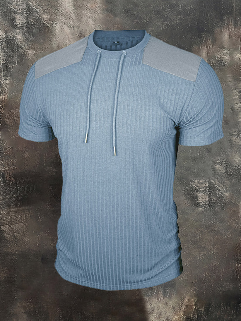 Men's Slim-Fit Cotton Crew-Neck Sports T-Shirt