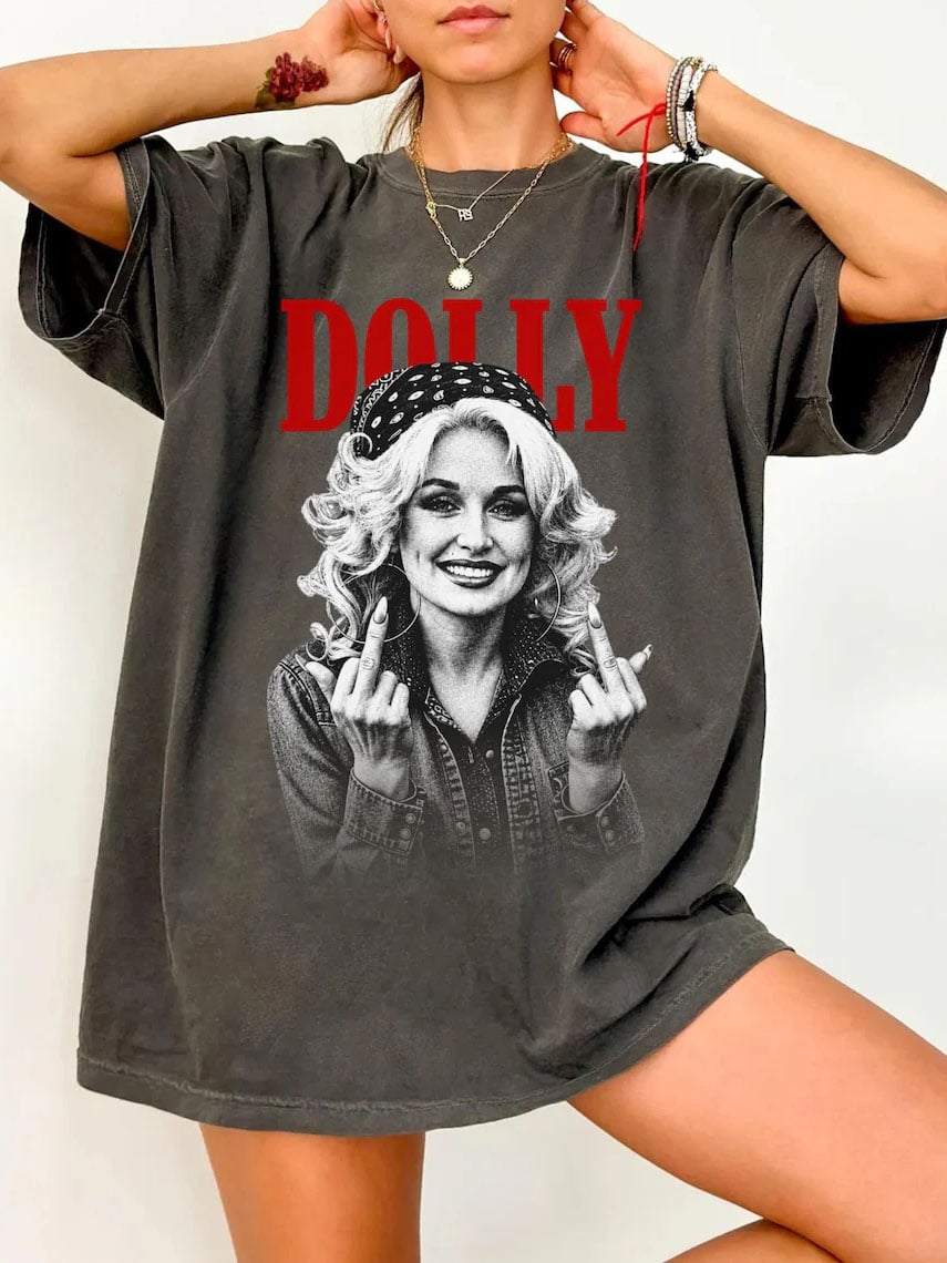 Women's Rip Dolly Parton Print T-Shirt