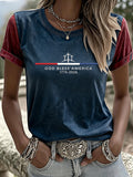 Women'S Casual Patriotic T-Shirt