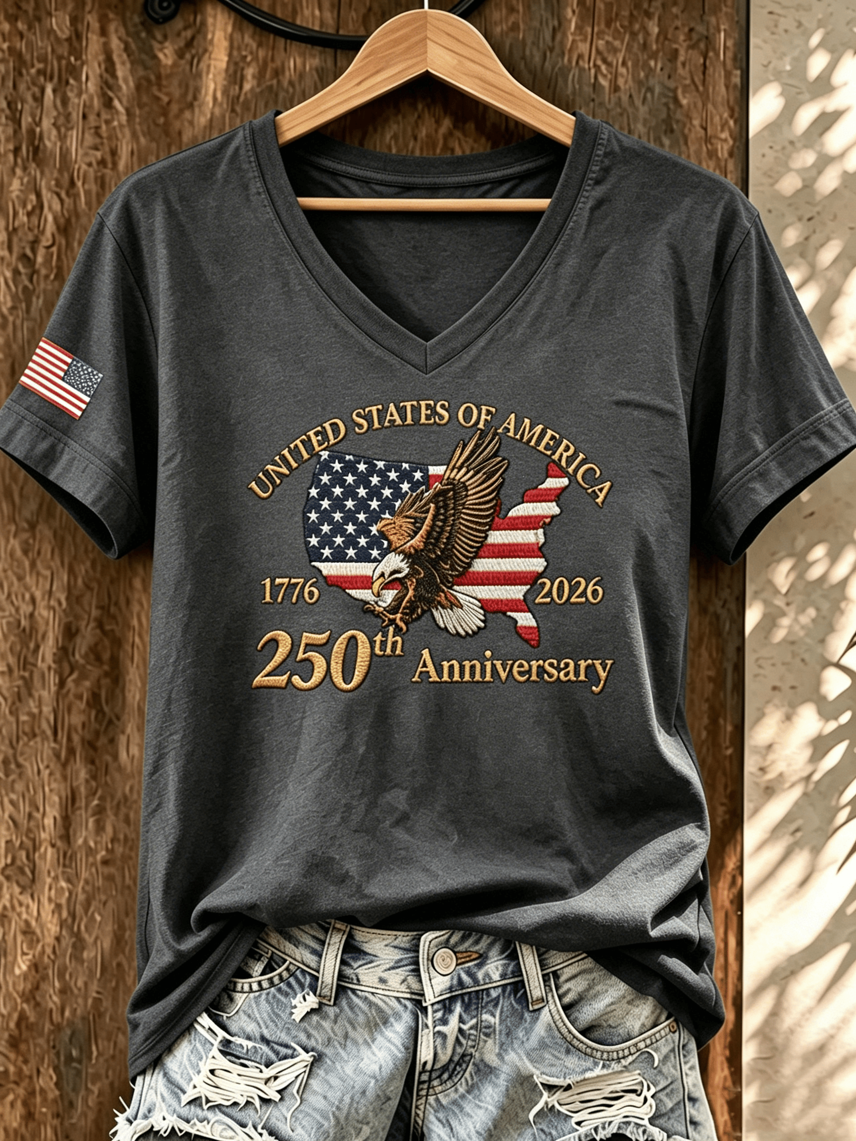 Women's USA 250th Anniversary Printed T-shirt