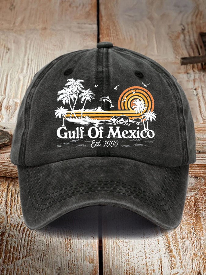 Gulf Of Mexico Print Baseball Cap