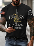 Men's "Don't Tread on Me" Printed Short-Sleeve T-Shirt