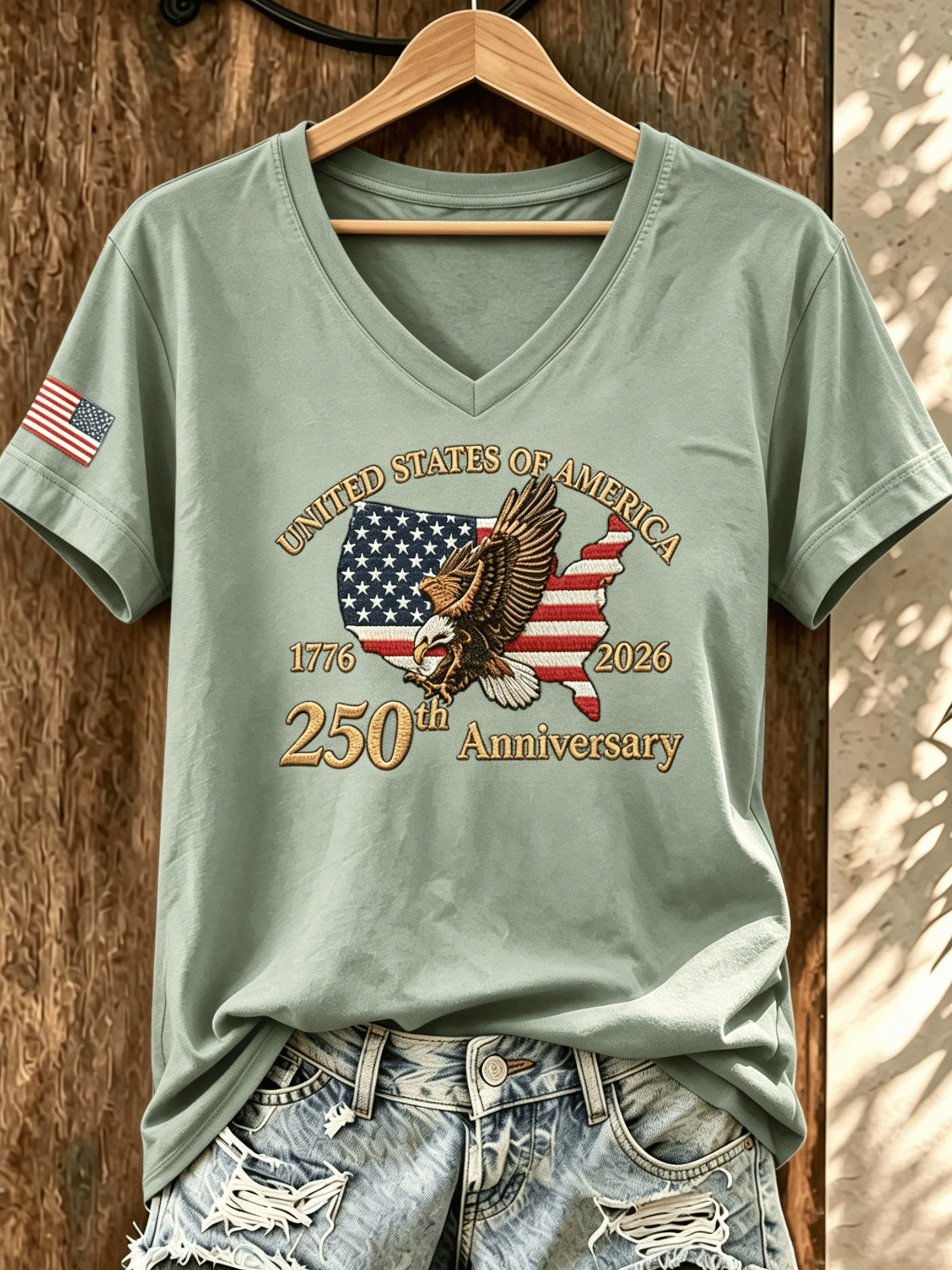 Women's USA 250th Anniversary Printed T-shirt