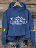Women's Seeing The World Differently Print Hoodie