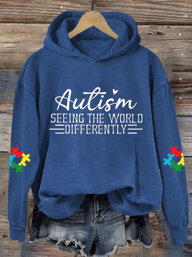 Women's Seeing The World Differently Print Hoodie