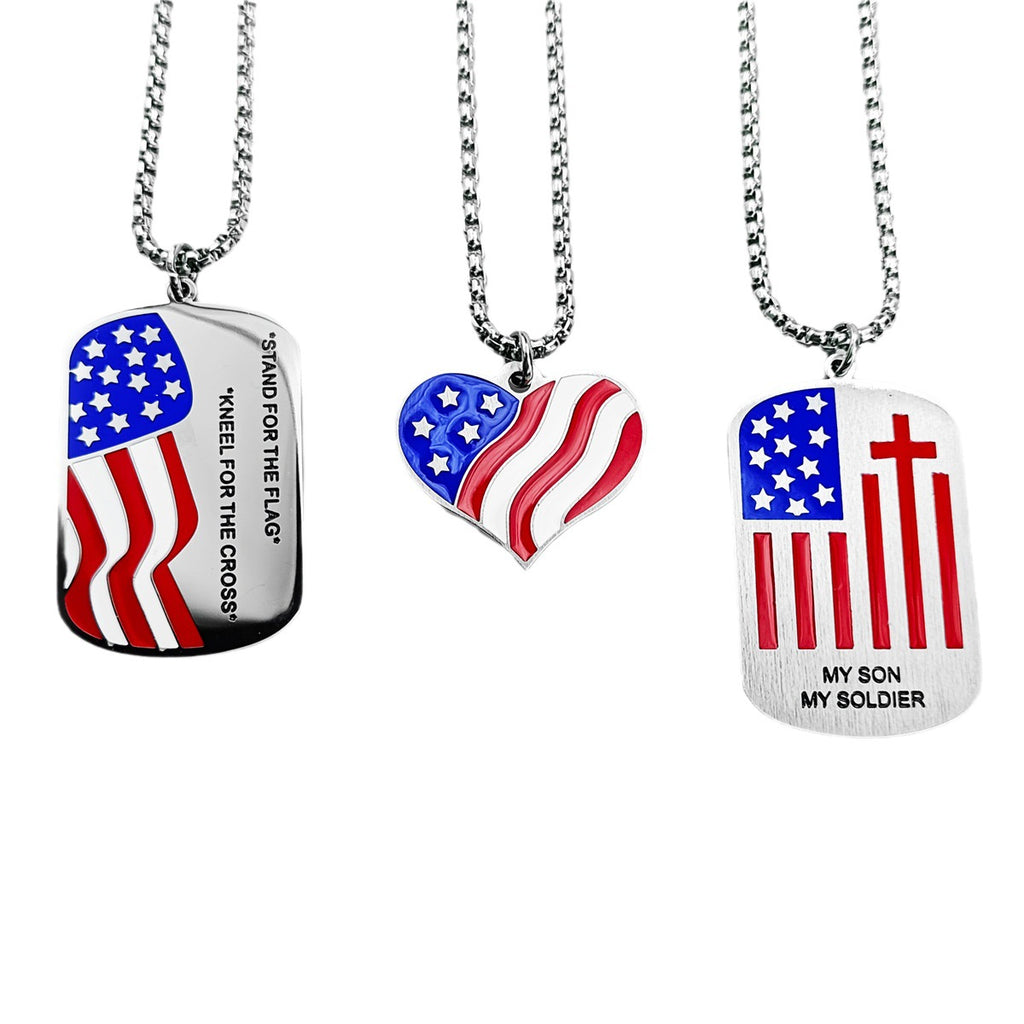 Independence Day Square Series Necklace