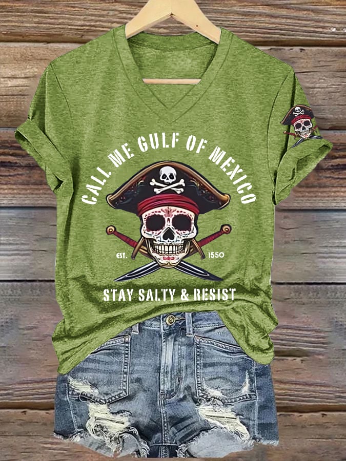 Women's Call Me Gulf Of Mexico Printed T-Shirt