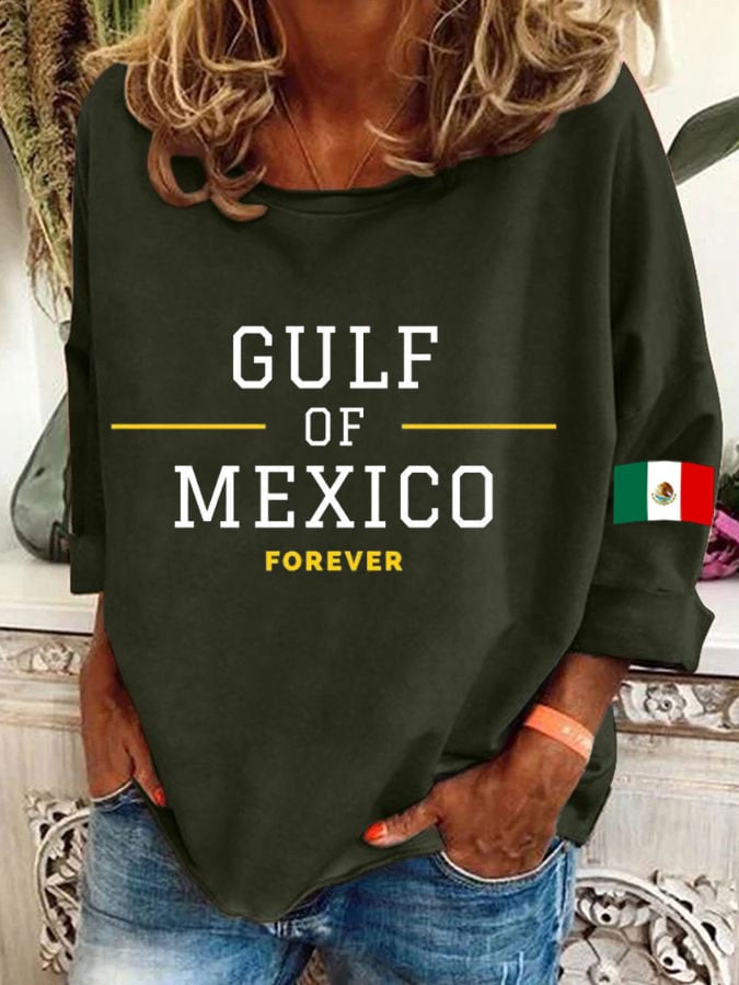 Women's Gulf Of Mexico Print Casual Sweatshirt