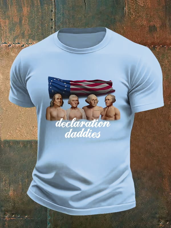 Men's  declaration Round-neck Printed T-Shirt