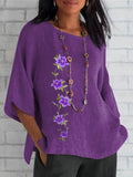 Women's Purple Flower Alzheimer's Awareness Support Shirt