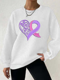 Women's Alzheimer's Prevention Heart Checkered Sweatshirt