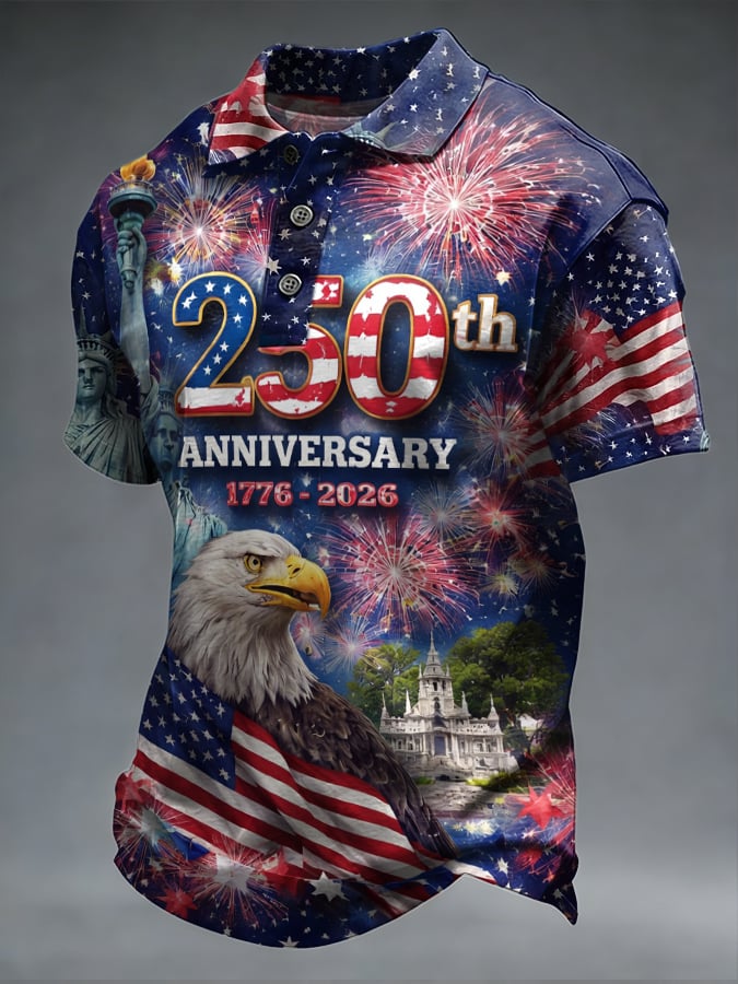 Patriotic 250th USA Eagle Polo