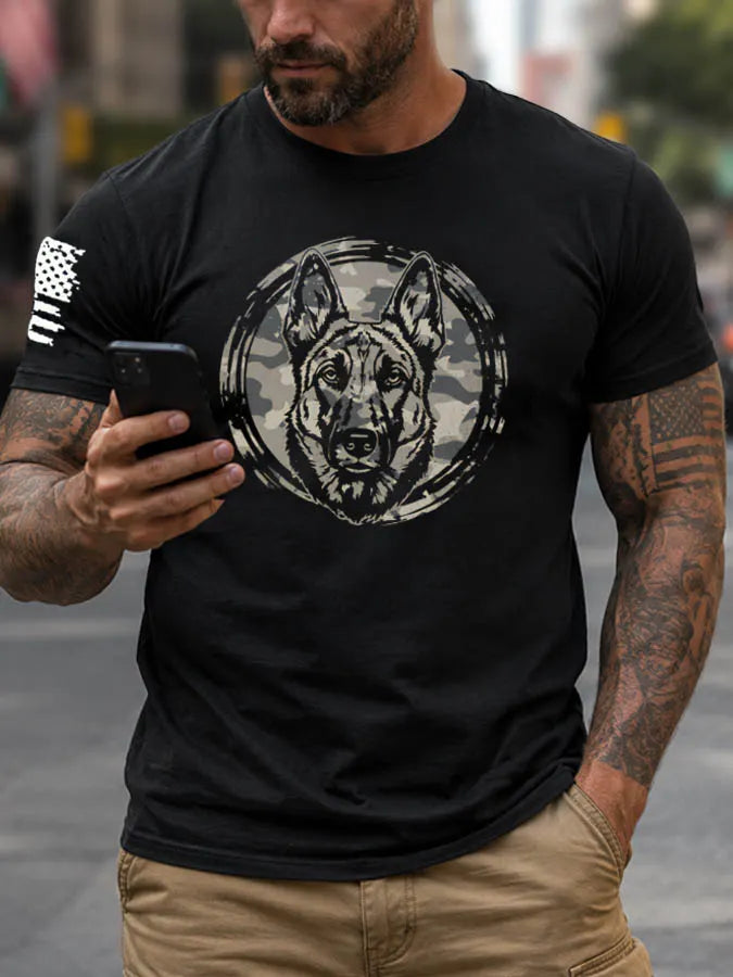 K-9 Pattern 100% Cotton T-Shirt