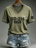 Women's Veteran Pride DD-214 Printed Casual T-Shirt