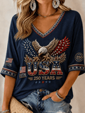 Women's USA 250th Anniversary Printed T-shirt
