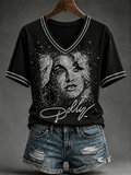 Women's Country Music Legend Tribute Printed T-shirt