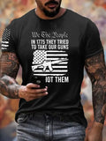Independence Day  We The People To Take Our Gun We Shot Them Pattern 100% Cotton T-Shirt