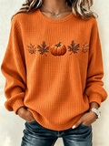 Women'S Casual Pumpkin Print Autumn Top