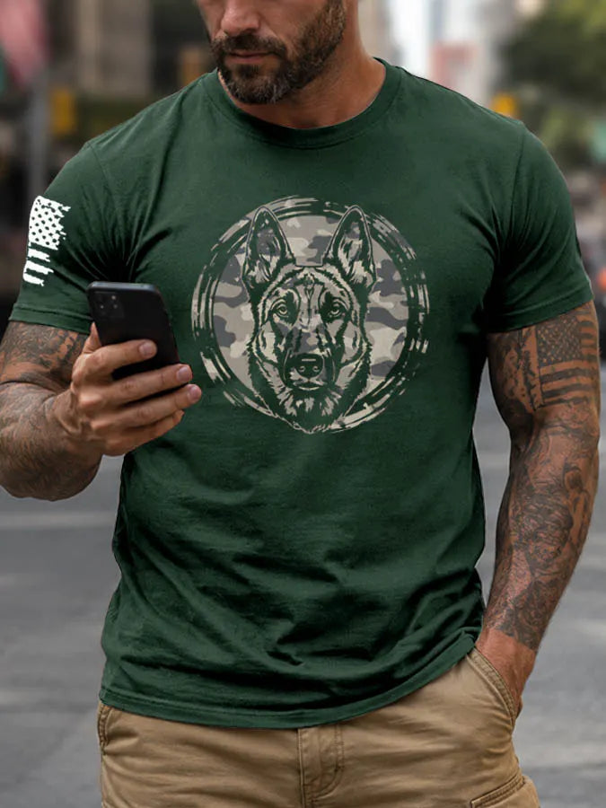 K-9 Pattern 100% Cotton T-Shirt
